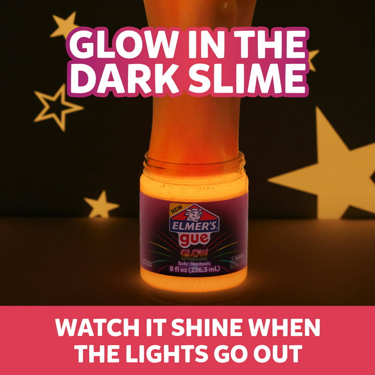 Have you ever see slime that shines in the dark? ☀️ Light Up Your Slime  with Elmer's Glow In The Dark Glue now! 🤩 For best glow, expose to light  for at