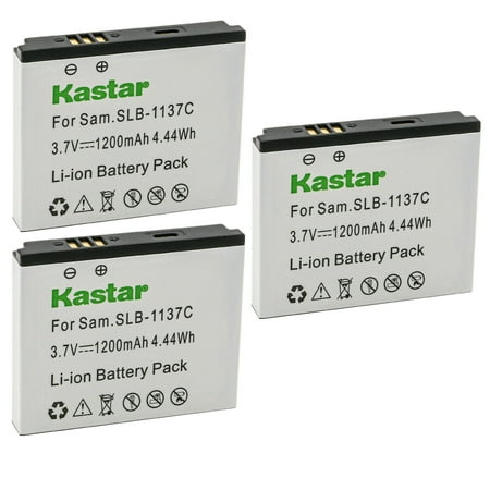 Image of Kastar Battery 3-Pack Replacement for Samsung SLB-1137C SLB1137C Battery Samsung i7 Samsung Digimax i7 Camera