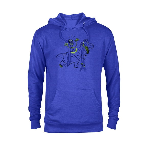 Disney Pixar Toy Story 4 Forky Rides Rex Sketch T-Shirt - Pullover Hoodie for Adults - Customized-Royal Heather
