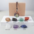 thumbnail image 4 of Juego de 7 piedras energéticas pulidas de cristal natural para yoga, chakras y reiki., 4 of 5
