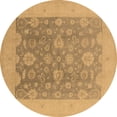 thumbnail image 1 of Ahgly Company Indoor Round Oriental Brown Traditional Area Rugs, 8' Round, 1 of 4
