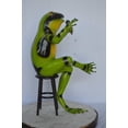 thumbnail image 4 of Nifao Comedic Green Frog bronze statue – Home Decor Sculpture, 25"L x 20"W x 30"H, 4 of 9