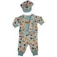 thumbnail image 2 of Happi by Dena Baby Boys Newborn 4 Piece Bodysuit Cardigan Pant and Hat Set 34818-0-3Months (TURQUOISE), 2 of 3