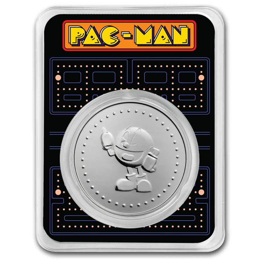2021 Niue 1 oz Silver $2 PAC-MAN™ Shaped PAC-STACK Stackable