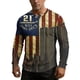 thumbnail image 2 of Ceisia Men's 9/11 Memorial Print Long Sleeve Henley Top Patriotic Casual Commemorative Shirt for All Seasons Multicolor M Gifts, 2 of 8