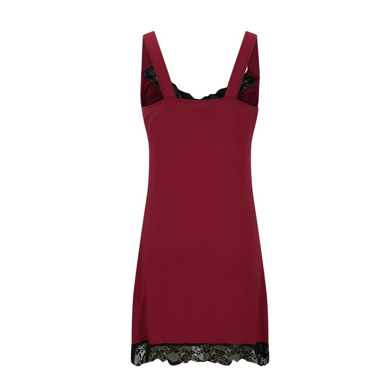 red night dresses on sale Ovbmpzd Lounge Dress for Women Red Sequin Mini Sleeveless Dress Dresses Womens Sundresses L