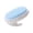 Blue, variant on VMWMSSR Handheld Silicone Bath Exfoliating Brush, Ergonomic Hook Grip Body Scrubber, Soft Silicone Bristle Shower Cleansing Brush For Dead Skin Removal(Blue-3.54")