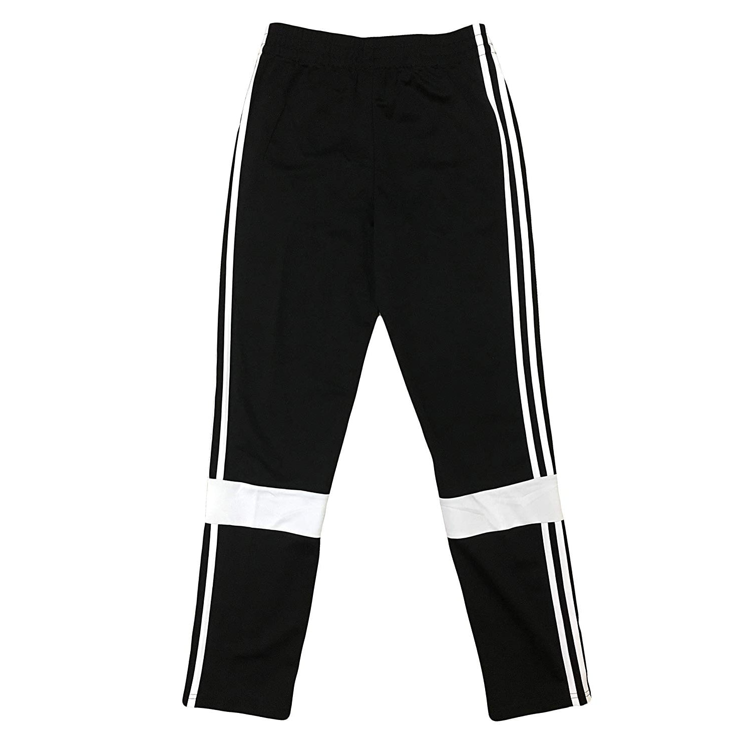 Adidas Boy's Youth 3 Stripes Performance Midfielder Warm Up Track Pants ( Black/White, Medium) 