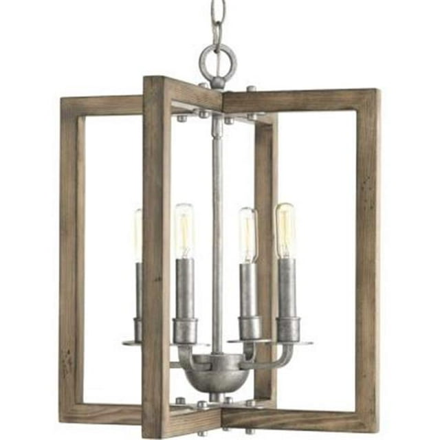 Progress Lighting P4760-141 60W Turnbury Cand Galvanized Turnbury 4-Light Chandelier
