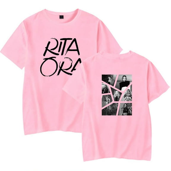 Rita Ora Merch T-shirt Classic Round Neck Casual Short Sleeves Men And Women Summer Street Wear