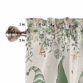 thumbnail image 5 of Green Coastal Gnomes Kitchen Valances for Windows 60x18 Inch Kitchen Curtains Valances Rod Pocket Ocean Eucalyptus Coral Beige Bathroom Window Valances for Window Treatment Decor, 5 of 6