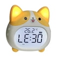 thumbnail image 4 of Reloj despertador Corgi para niños, luz nocturna, multifuncional, doble alarma, reloj de mesa. amarillo, 4 of 9