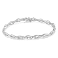 thumbnail image 2 of Sterling Silver 0.5ct TDW Diamond Link Bracelet (I-J,I3-Promo), 2 of 8