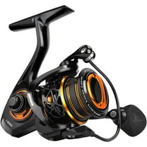 KastKing Spinning Reels – 7 1/6 1 BB – Carbon Fiber Drag – Stainless Steel Shaft –  Orange-Zephyr