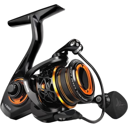 KastKing Spinning Reels – 7 1/6 1 BB – Carbon Fiber Drag – Stainless Steel Shaft –  Orange-Zephyr