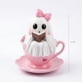 thumbnail image 3 of Halloween Ghost Figurine, Funny Pumpkin Ghost Statue Ghost Decoration Holding for Gift Props Tabletop Home Decor Gifts for Anniversary Weddings, 3 of 6