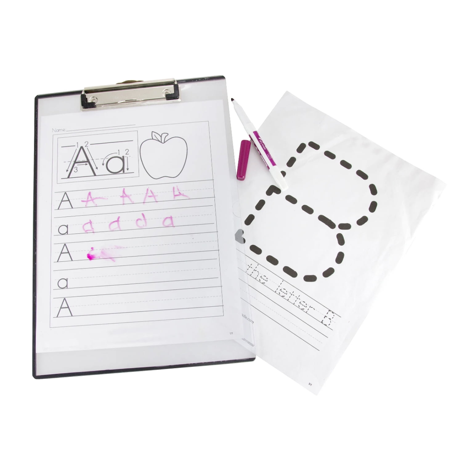 Mobile OPS Unbreakable Quick Reference Clipboard with Dry Eraseable Transparent Protective Cover, Clear, Pack of 2