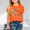 Orange, variant on lulshou Summer Tops for Kids 2025 Summer and Spring Preschool Fashion Children's Round Neck Short Sleeve School Season Printed T-shirt Shirt