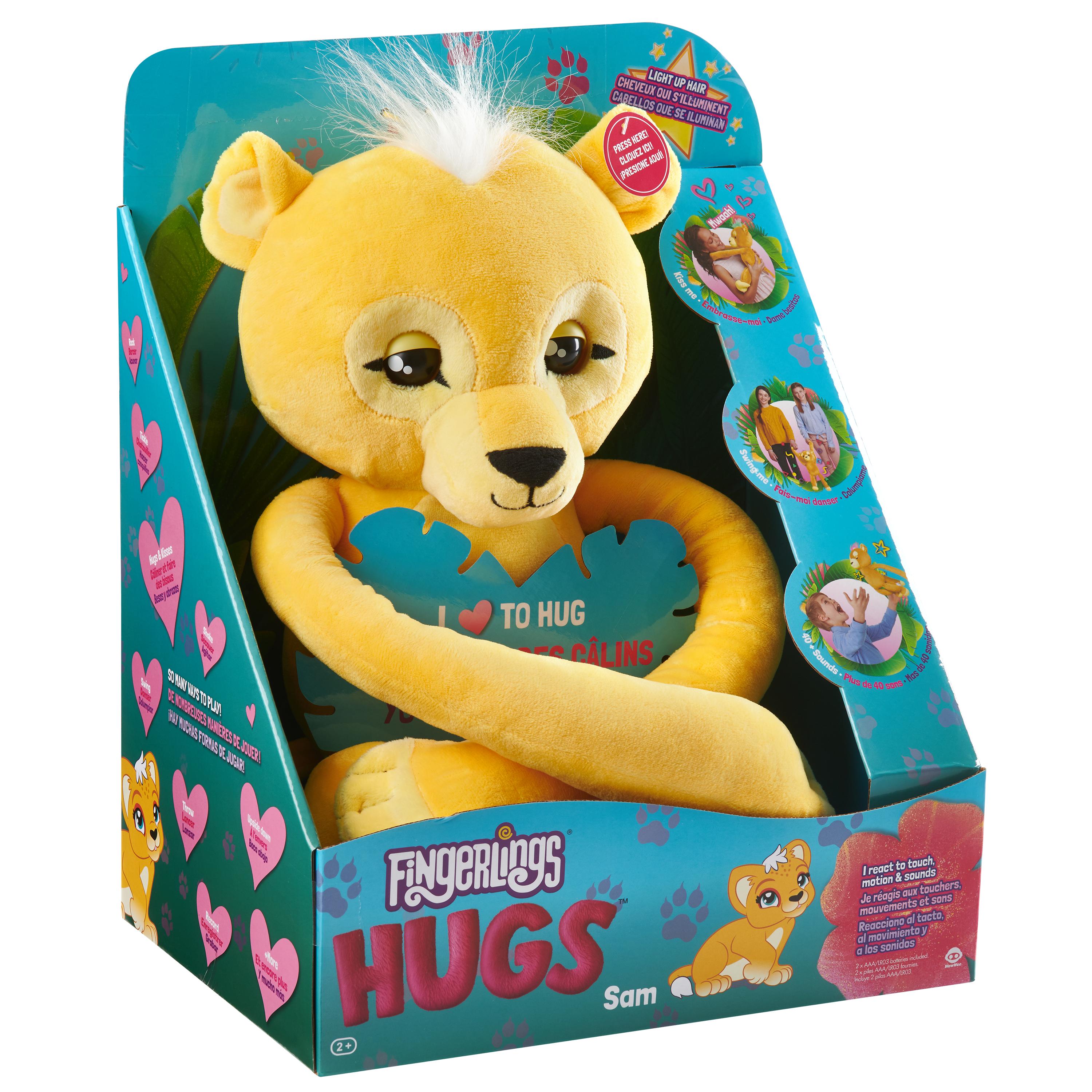 WowWee Fingerlings Hugs - Sam (Yellow) - Interactive Plush Lion - image 8 of 8