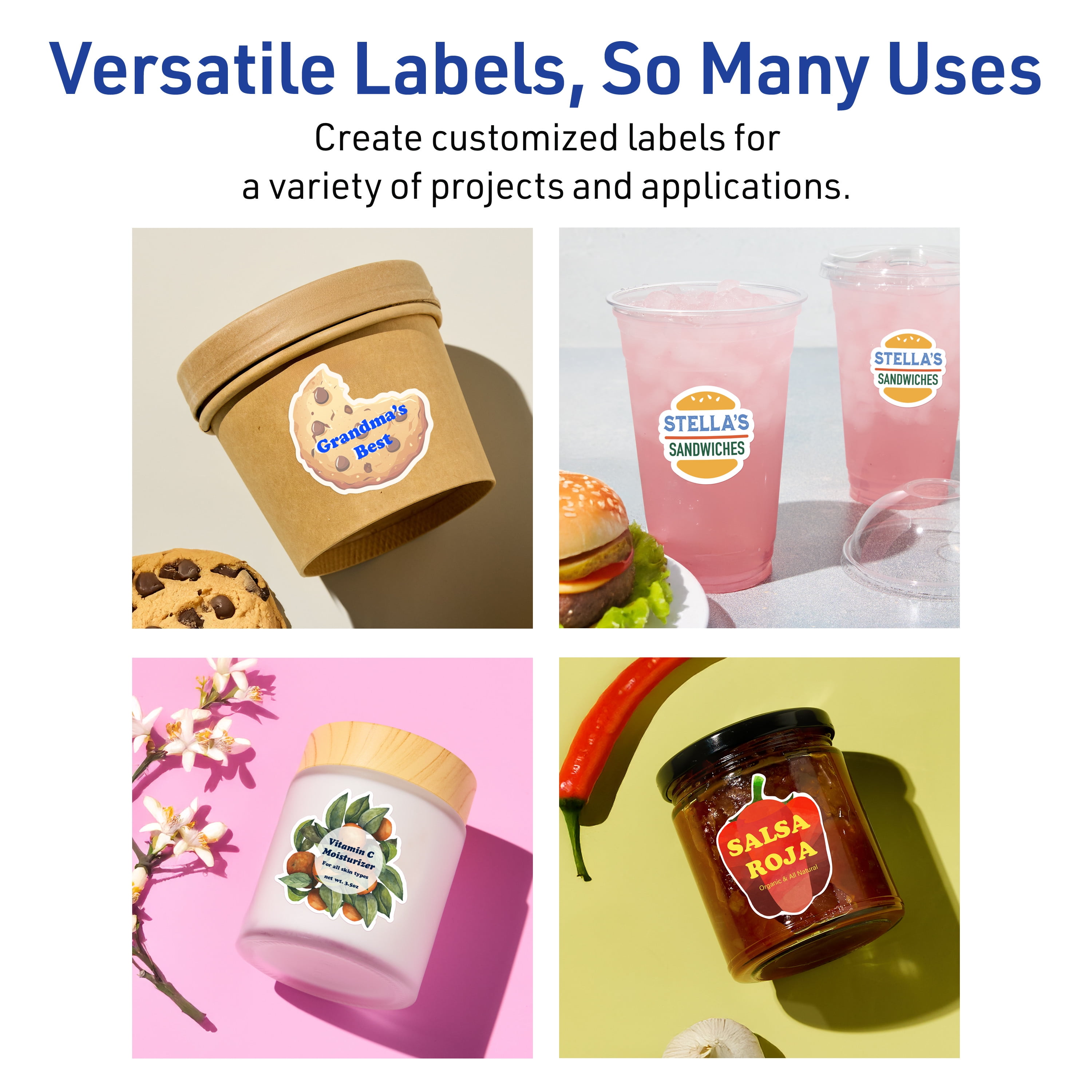 Avery Waterproof Rectangle Labels, 8.5" x 11", 50 Total