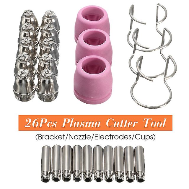 26 unidades, kit de consumibles de cortador de plasma compatible con Sg-55 Ag-60 Wsd-60p de corte de boquilla de la punta de la antorcha kaili Sencillez