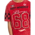 thumbnail image 6 of Hot Wheels Boys Mineral Washed Graphic Football Tee with Short Sleeves, Sizes 4-18, 6 of 8