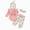 H221-Pink, variant on TOWED22 Newborn Infant Baby Girl Clothes 4Pcs Outfits Ruffle Romper Floral 4Pcs Pants Sets Toddler Girls Clothing Set,0 M