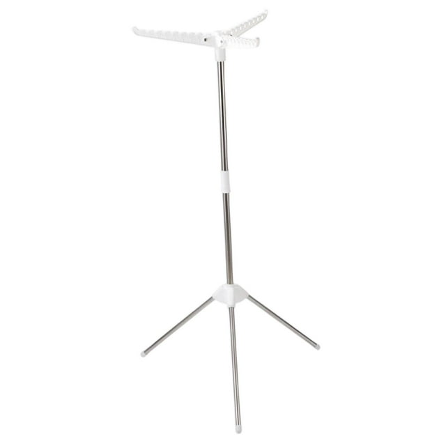 GROWTH TANK Tripod Clothes Drying Rack Garment Storage Hanger for Quilt Laundry Clothes White 1 layer