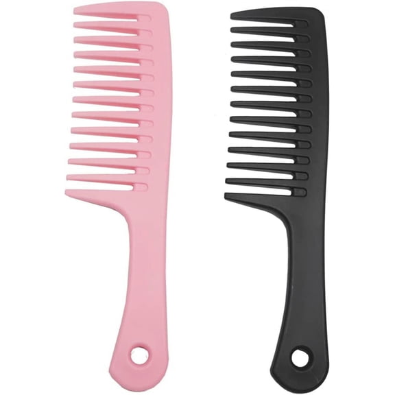2Pcs Hair Comb Set Wide Tooth Comb for Men Women, Large