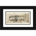 thumbnail image 1 of Symposium Design 24x14 Black Ornate Wood Framed with Double Matting Museum Art Print Titled - Horn Section, 1 of 4