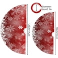 thumbnail image 3 of FMSHPON Snowflake Santa Xmas Tree Xmas Christmas Tree Skirt Stand Mat for Holiday Party Decoration Indoor Outdoor 48 inches, 3 of 6