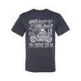 thumbnail image 2 of Wild Bobby, 1901 Widow Makers Skeleton Motorcycle Cars and Trucks Men's Graphic T-Shirt, Vintage Heather Navy, 3XL, 2 of 3