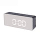 thumbnail image 5 of Ounissouiy TS-S69 Reloj despertador con espejo 12/24 horas LED Reloj despertador eléctrico Reloj despertador rectangular multifuncional con brillos Electrodomésticos Luz blanca de concha negra Ounissouiy HA027442-01, 5 of 6