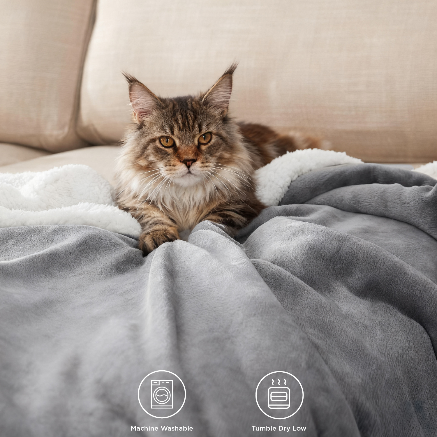 U by Bedsure Sherpa Fleece King Size Blanket Grey - Thick and Warm Blankets, Soft and Fuzzy,108x90 Inches