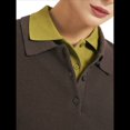 thumbnail image 2 of Camisa de Larga para Mujer, Informal, Holgada, con Cuello en V, para Trabajo Formal, Ropa de Otoño. Marrón L, 2 of 8