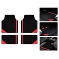 thumbnail image 5 of Tuqiang Tapis de Sol pour Voiture for INFINITI for Q70 Velours-Performance Suède Noir et Rouge, 5 of 5