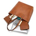 thumbnail image 4 of Montana West Tote Bag for Women Top Handle Purses and Handbags Soft Hobo, Light Brown, 4 of 8
