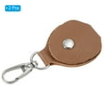 thumbnail image 3 of Uxcell Leather Key Fob, Genuine Leather Keys Cover Portable Key Fob Air Tag Holder for Keys ID, Light Brown 2 Pack, 3 of 6