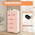 thumbnail image 6 of Plastic Drawers Dresser, 19.7x13.8x40.1" Furniture Storage Tower Unit with Wheel Furniture Storage Tower Unit Closet Drawers Tall Dresser Organizer, for Clothes,Playroom,Bedroom -, 6 of 6
