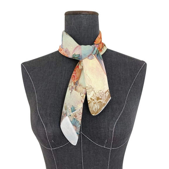 Square Scarf 24x24 Inch Beautiful Bunny Silky Satin Sun Protection Neck Scarf for Women Multi-Purpose Head Wrap Bandana for Hair Bag Decoration