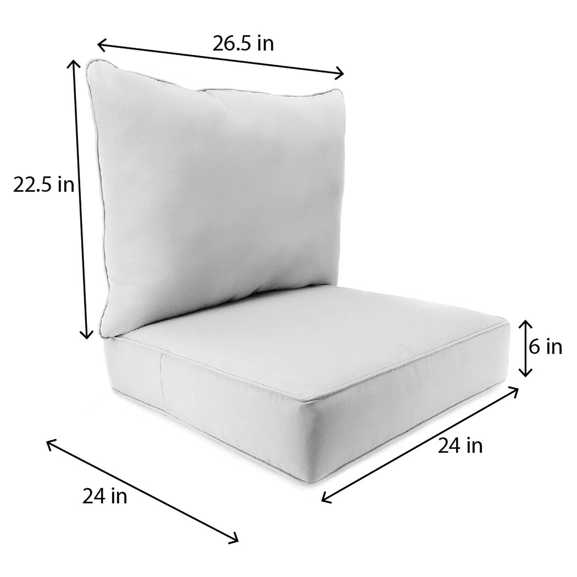 Jordan Manufacturing 46.5" x 24" Forest Green Solid Rectangular Outdoor Deep Seat Chair Cushion Set with Welt