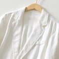 thumbnail image 5 of Tqyyweavej Mens Linen Blazer Two Button Lightweight Business Casual Suit Sports Coat Long Sleeve Notch Lapel Suit Jacket with Pockets, 5 of 7