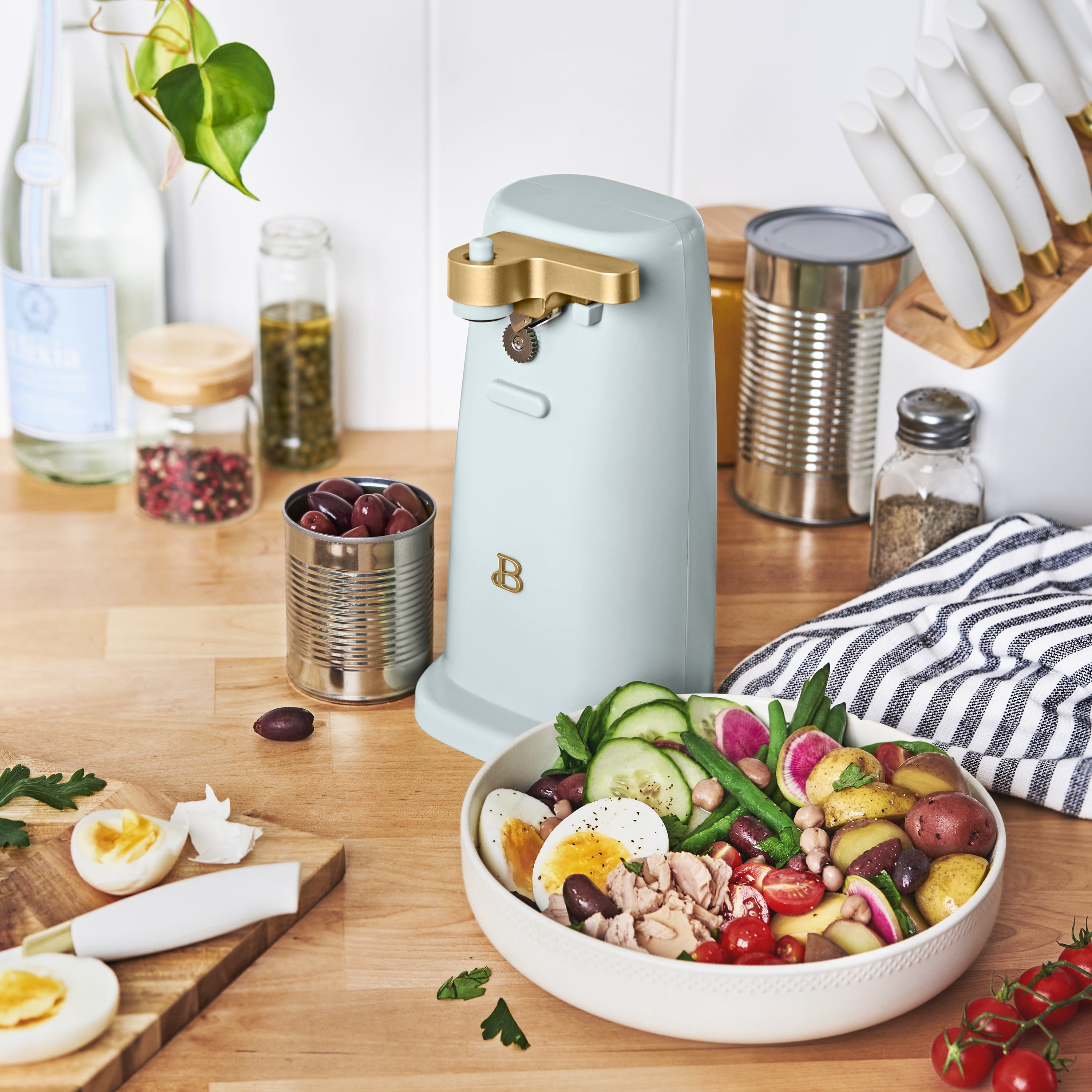 Beautiful Easy-Prep Electric Can Opener, Hydrangea by Drew Barrymore