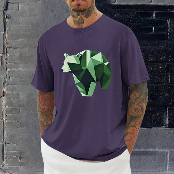 Royisotas Big and Tall Shirts for Men Pullover Summer Crewneck Gym Short Sleeve Mens T Shirts Fashion
