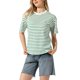 thumbnail image 1 of Camisetas de mujer INSPIRE CHIC de rayas, de manga corta, cuello redondo, tops casuales, M Verde, 1 of 6