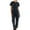 Black, variant on APEXFWDT Women's Short Sleeve Collared Coverall Zipper Front Elastic Waist Cargo Jumpsuit Casual Long Pants Rompers with Pockets 6 Colors,S-3XL