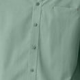 thumbnail image 4 of Blusa y camisa de manga larga con cuello vuelto para hombre, informal, de color liso, con botones, de manga larga y cuello vuelto, de poliéster., 4 of 6