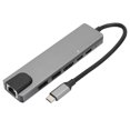 thumbnail image 5 of Hub USB C 6 en 1 a 4K a 30HZ Adaptador multipuerto USB C con puerto de carga PD Ethernet 100 Gigabit 2 Hub USB 3,0 USB C, 5 of 5