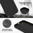 thumbnail image 2 of iPhone 13 Case, Liquid Silicone Soft Gel Rubber iPhone 13 Phone Case Slim Fit Cover with Microfiber Lining Shockproof Protective Phone Cases for iPhone 13 6.1 inch, Black, 2 of 15