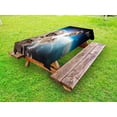 thumbnail image 1 of Outer Space Outdoor Tablecloth, Cosmonaut Crew in Universe Astronomy Atmosphere Astral Journey Inspired Image, Decorative Washable Fabric Picnic Table Cloth, 58 X 84 Inches,Blue Beige, by Ambesonne, 1 of 2